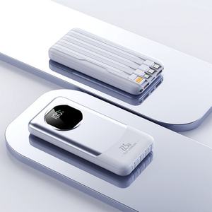 Batterie Externe Portable Haute Capacité 22,5W 20000mAh 10000mAh avec Affichage LED Personnalisé, Charge Rapide, Entrée USB et Quatre Câbles – Vente en Gros - Product Image 5