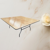 Table à manger pliante moderne en contreplaqué pour 10 personnes, idéale pour la maison et l'hôtellerie, location, mobilier de salle à manger pour banquets