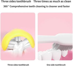 Spazzolino manuale Premium per adulti bambini morbido in Nylon con Design a tre lati funzione pieghevole per cliniche dentistiche per uso domestico - Product Image 5