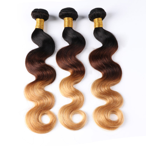 A granel sin procesar rojo Mona asequible ruso virgen cutícula alineada Remy duradero 8-38 pulgadas onda del cuerpo Rubio humano de los paquetes pelo - Product Image 6