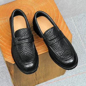 Zapatos de hombre de cuero genuino de alta calidad, modernos, transpirables, impermeables, con amortiguación, para oficina, carrera, zapatos de vestir sin cordones y Oxfords. - Product Image 4