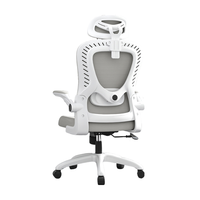 Nouveau design Accoudoir rabattable Support lombaire à dossier haut Chaise ergonomique en maille d'ordinateur Chaise de bureau de direction pivotante confortable