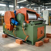 Máquina trituradora de arcilla de alta resistencia, trituradora de rodillos superfina, trituradora de rodillos fina industrial antes de la extrusora al vacío