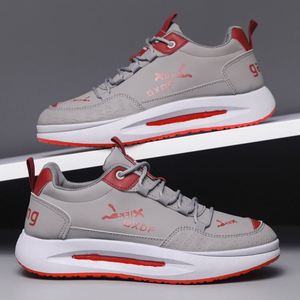 Chaussures pour hommes Printemps/Été 2026 Nouveau style Semelle souple Cuir et maille Tendance Légères Respirantes À lacets Basses Simples Décontractées - Product Image 1