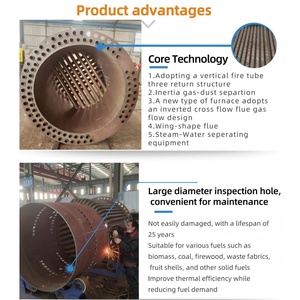 מכירה חמה ישירות מהמפעל דוד אנכי 0.5 טון 500 ק\"ג/שעה עם מחולל קיטור במחיר זול - Product Image 3