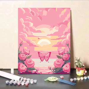 Pintura enmarcada por número de adultos, Kit de pintura de números al óleo DIY sobre <span class=keywords><strong>lienzo</strong></span>, dibujo colorido con marco para decoración del hogar - Product Image 6
