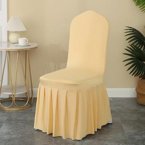 Housse de chaise plissée en spandex pour banquets de mariage en hôtel, vente en gros - Product Image 4