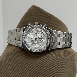 Montre pour femme CILOA personnalisable, argentée, sportive, simple, tendance, élégante, décontractée, de haute qualité, étanche, à quartz, en alliage, avec un motif papillon - Product Image 4