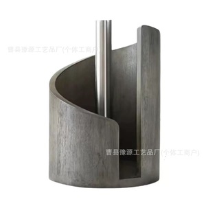 Wooden Tissue Holder Toilet <b>Paper</b> Holder Round Base Multi Function Home Storage <b>Kitchen</b> Decorative Item - Product Image 4