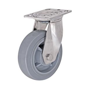 6 Zoll Industrial Caster Hand Truck TPR Trolley Wheel Caster Hochleistungs-Schwenk-Flach rad Anpassbare Platten rollen - Product Image 1