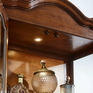 Commercio all'ingrosso della fabbrica stile americano <span class=keywords><strong>in</strong></span> <span class=keywords><strong>legno</strong></span> armadietto del vino per soggiorno <span class=keywords><strong>in</strong></span> vetro di ciliegio porta vetrina fatta a mano <span class=keywords><strong>mobili</strong></span> solidi - Product Image 2