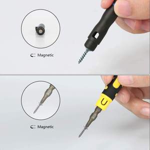Custom Logo OEM DIY Chrome Plastic Handle Double-end Bits Household Slotted Phillips Magnetic Tip 134mm Pocket Pen <b>Screwdriver</b> - Product Image 4