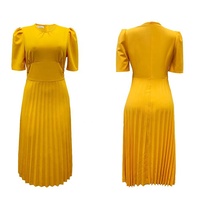Robes plissées grande taille pour femmes africaines, tenues de bureau d'été, élégantes tenues d'église, robes de soirée modestes, robes de cérémonie