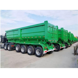 Semirremolque de volteo trasero fabricado en China, 4 ejes, forma de U, descarga hidráulica, remolque basculante trasero para camiones - Product Image 6