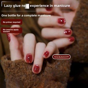 Lazy-Step Base-Free Top Coat Pearl White Nail <span class=keywords><strong>Gel</strong></span> <span class=keywords><strong>Polish</strong></span> 2026 คอลเลกชันสีอินเทรนด์ฤดูใบไม้ผลิ/ฤดูร้อน กันน้ำ ติดทนนาน - Product Image 3