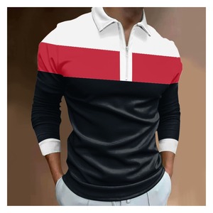 Polo Personalizado de Punto Grueso de 250G para Hombre, Camiseta de Manga Larga con Cuello, OEM ODM, Marca Privada - Product Image 5