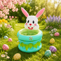 Seau à Boissons Gonflable Lapin de Pâques en PVC – Glacière pour Décoration de Table de Fête et Accessoire de Rangement Thème Œuf