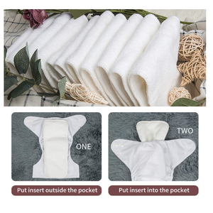 Insert de poche pour bébé <span class=keywords><strong>lavable</strong></span> LOGO OEM Insert de <span class=keywords><strong>couche</strong></span> en microfibre à 3 couches Insert en tissu réutilisable - Product Image 6