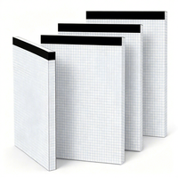 Blocs de papier quadrillé ligné, 30 feuilles/bloc, carnet quadrillé blanc pour étudiants, mathématiques, dessin, calcul, fournitures de bureau