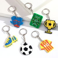 Porte-clés en PVC créatif de style sportif, trophée, pendentif, maillot, baskets, gants, stade, football, cadeau
