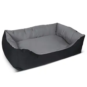 Heavy Duty Washable Black Material Dog Sleeping Bed Basket