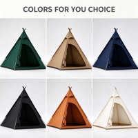 Tente pyramidale triangulaire portable indienne pour l'extérieur, double couche, quatre saisons, deux chambres, ouverture automatique rapide, tissu Oxford