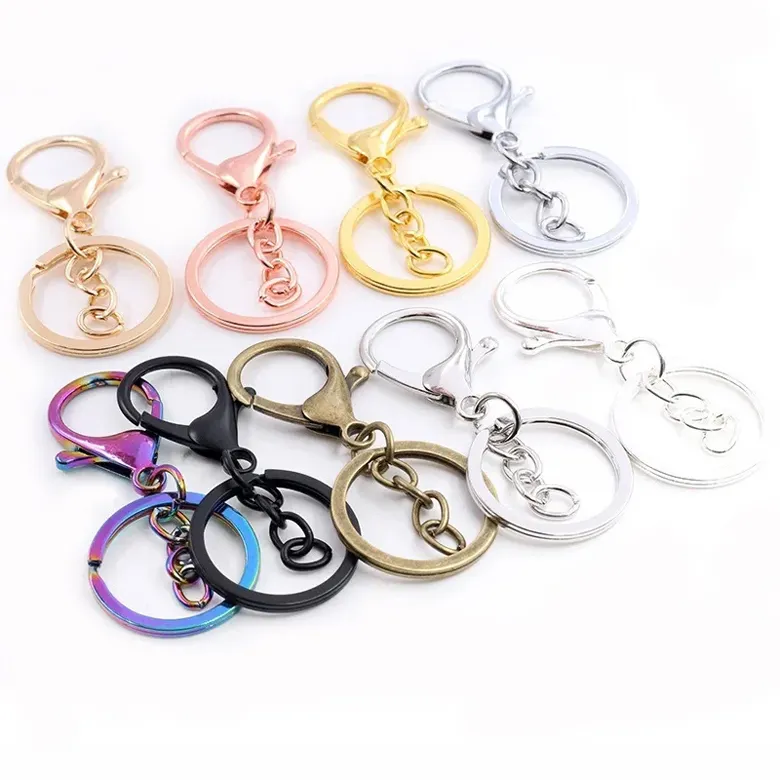 Keychain Nhà cung cấp bán buôn tùy chỉnh kim loại Keychain tùy chỉnh màu sắc tôm hùm Clasp hình dạng kim loại Keychain