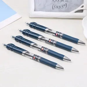 48 pcs כדור עט Suppliers-לחץ אביב משרד רופא של כפול-חתימת כדור עט, דיו כחול ושחור ג 'ל עט