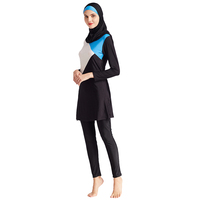 Maillot de bain de sport à manches longues pour femme islamique, 2 pièces, maillot de bain musulman, meilleure vente
