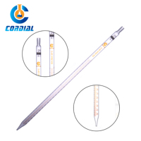 Pipette graduée en verre borosilicate CORDIAL 1/2/5/10/25/50 ml pour usage en laboratoire