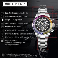 PAGANI DESIGN P1777 Nouvelle montre mécanique pour homme HZ2196G Rétro Automatique Étanche Verre saphir Acier inoxydable Reloj Hombre