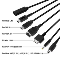 6-in-1 Typ-C PD Ladekabel für Nintendo New 3DS XL LL NDSL 2DS GBA SP PSV PSP Wii U Spielkonsole Stromversorgungskabel