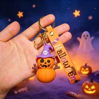 En gros, Pendentif décoratif et porte-clés fantaisie à l'effigie de fantômes, squelettes et citrouilles pour cadeaux d'Halloween
