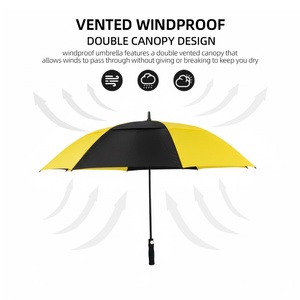 47/54/62/68 Inch Automatic Open Golf <b>Umbrella</b> Oversize Extra Large Double Canopy Vented <b>Windproof</b> Waterproof Stick <b>Umbrellas</b> - Product Image 3
