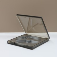 Palette de maquillage vide Yuecai personnalisée 3-en-1, compact cosmétique 5g avec fenêtre transparente pour correcteur, blush et illuminateur, emballage personnalisé