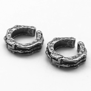 Pendientes de clip con diseño de esqueleto yunnique, plata tibetana, para hombres y mujeres, clips para cartílago, no requiere perforación - Product Image 3