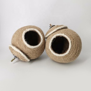 Yeni doğal hindistan cevizi kabuğu kuş yuvalama ev asılı kordon ile küçük Pet Parakeets Finches serçeler yuvalar interaktif oyuncak - Product Image 2