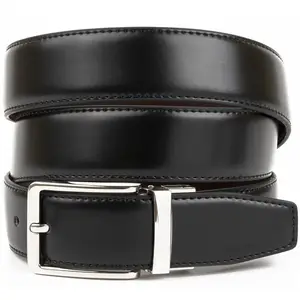 LannyQveen Rotating Buckle Belt Men's Leather belts for men alloy pin buckle reversible wholesale OEM factory