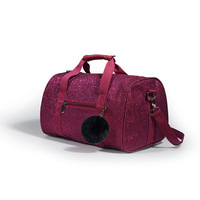 Sac de danse personnalisé avec monogramme et logo brodé du nom de l'équipe, sac de sport mini scintillant bleu royal, sac de sport scintillant pour filles