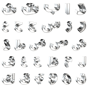 2026 Arabic Bảng chữ cái Cookie cutter bánh Cutter Arabic thư Cookie cutter thép không gỉ Trung Đông Cutter cho Baking Pastry - Product Image 1