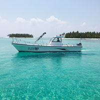 Bateau de pêche à console centrale en fibre de verre Grandsea de 30 pieds à moteur hors-bord à vendre