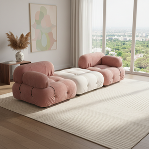 Sofá de Lujo para Sala de Estar, Sofá Mario Bellini, Conjunto de Sofás Puff, Diseño Modular de Tela Moderna, Cómodo y Personalizable - Product Image 3