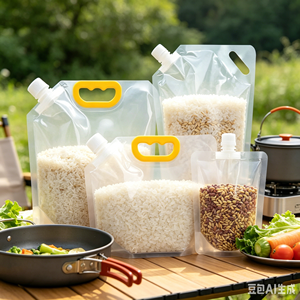 Ready Stock 2.5L Lightweight Clear Spout Pouch Moisture Proof Portable Bag For Outdoor <b>Camping</b> Grain <b>Storage</b> - Product Image 1