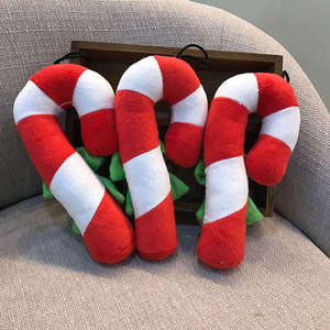Juguetes Masticables para Perros al por Mayor, Lindos Juguetes de Peluche con Diseño de Bastón Navideño, Juguetes Interactivos con Sonido para Perros - Product Image 4