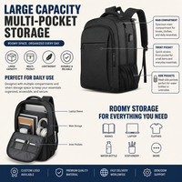 Sac à dos pour ordinateur portable de haute qualité, personnalisé, grande capacité, avec port de charge USB, sac à dos multifonctionnel pour les voyages et les affaires