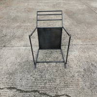 Chaise de salle à manger en cuir PU anthracite avec pieds en métal noir thermolaqué, chaise d'appoint de café