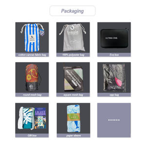 Toalla de playa sin arena de microfibra de secado rápido impresión personalizada toallas de camping de playa portátiles de plástico reciclado - Product Image 6