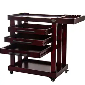 MEEDEN Compatible Studio Solid Beech Wood Utility Rolling Cart Art Supply Storage Cart With 5 Tier
