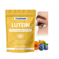 Permen Kunyah Ekstrak Lutein Ausreson OEM, Suplemen Makanan Harian, Vitamin Kesehatan Mata, Permen Kunyah Lutein Blueberry