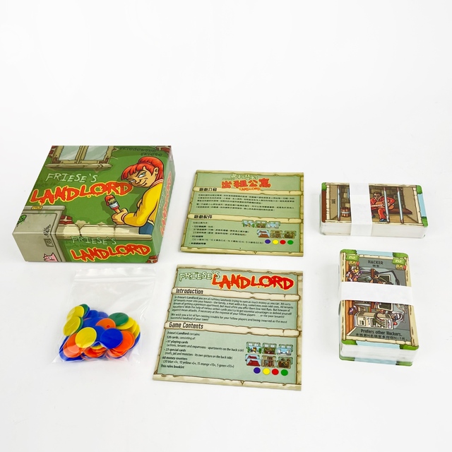 Board Game Friese's Landlord, Classic Party Game, Outsmart & Outplay Rivals to Become the Town's Richest Landlord